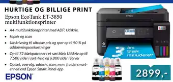 EDB Center Epson EcoTank ET-3850 multifunktionsprinter tilbud