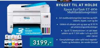 EDB Center Epson EcoTank ET-4856 Multifunktionsprinter tilbud