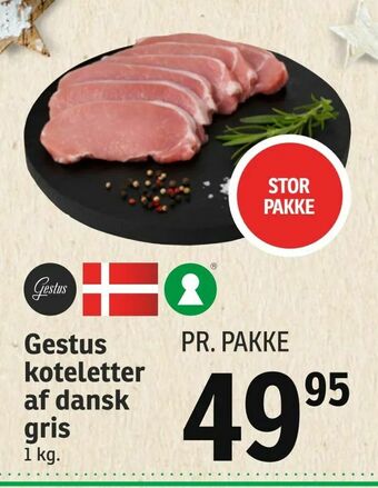 SPAR Gestus koteletter af dansk gris tilbud