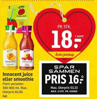 SPAR Innocent juice eller smoothie tilbud