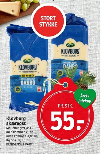 SPAR Klovborg skæreost tilbud