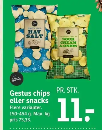 SPAR Gestus chips eller snacks tilbud
