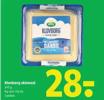 Coop 365 Klovborg skiveost tilbud