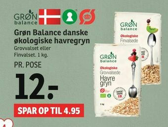 Grøn Balance danske økologiske havregryn