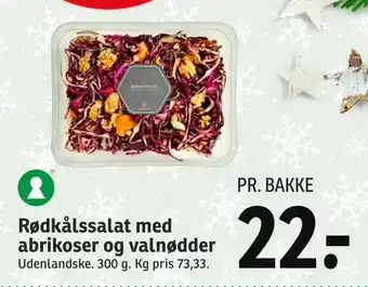 Rødkålssalat med abrikoser og valnødder