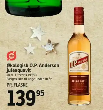 SPAR Økologisk O.P. Anderson juleaquavit tilbud