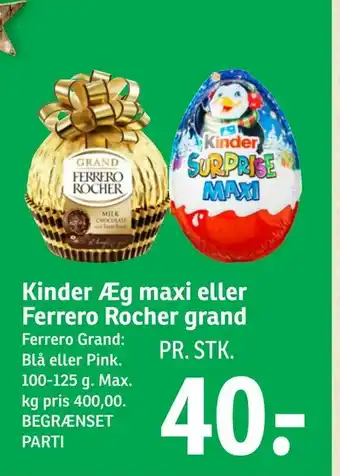 SPAR Kinder Æg maxi eller Ferrero Rocher grand tilbud