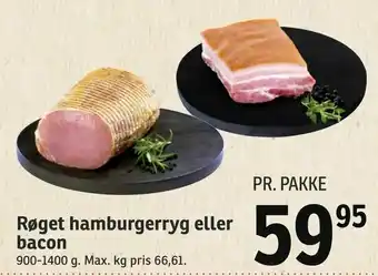 SPAR Røget hamburgerryg eller bacon tilbud