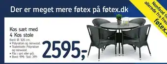 Føtex Kos sæt med 4 Kos stole tilbud