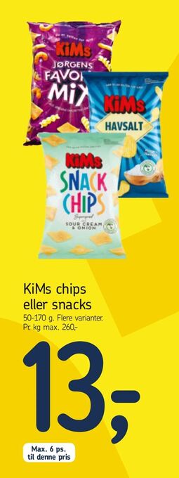 Føtex KiMs chips eller snacks tilbud