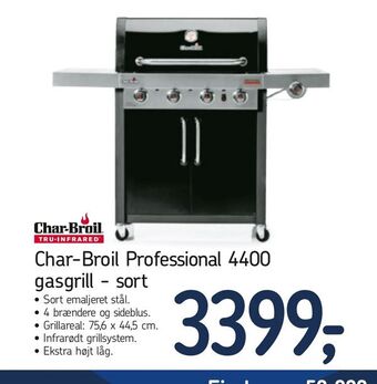 Føtex Char-Broil Professional 4400 gasgrill - sort tilbud