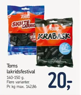 Føtex Toms lakridsfestival tilbud