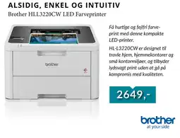 Tjdata Brother HLL3220CW LED Farveprinter tilbud