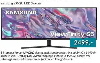 Tjdata Samsung S50GC LED Skærm tilbud