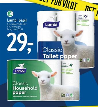 Føtex Lambi papir tilbud