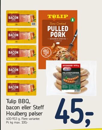 Føtex Tulip BBQ, bacon eller Steff Houlberg pølser tilbud