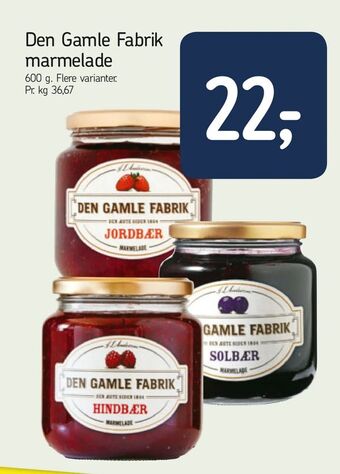 Føtex Den Gamle Fabrik marmelade tilbud