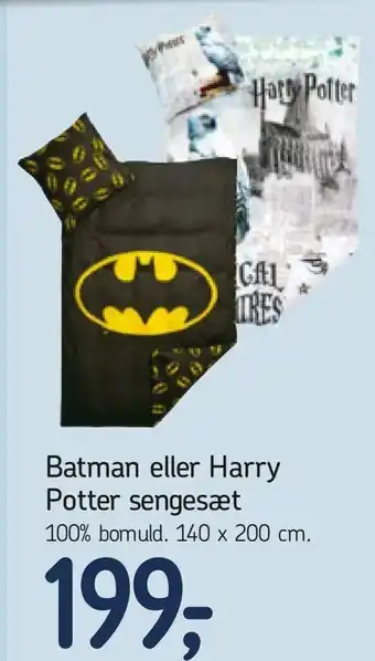 Føtex Batman eller Harry Potter sengesæt tilbud