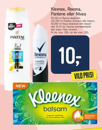 Føtex Kleenex, Rexona, Pantene eller Nivea tilbud