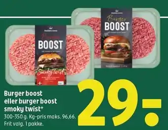 Coop 365 Burger boost eller burger boost smokey twist tilbud