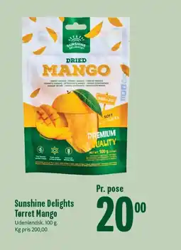 Min Købmand Sunshine Delights Tørret Mango tilbud