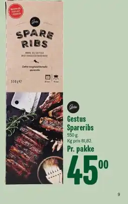 Min Købmand Gestus Spareribs tilbud