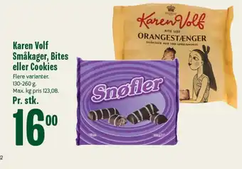 Min Købmand Karen Volf Småkager, Bites eller Cookies tilbud