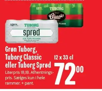 Min Købmand Grøn Tuborg, Tuborg Classic eller Tuborg Sprød tilbud