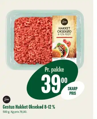 Min Købmand Gestus Hakket Oksekød 8-12 % tilbud