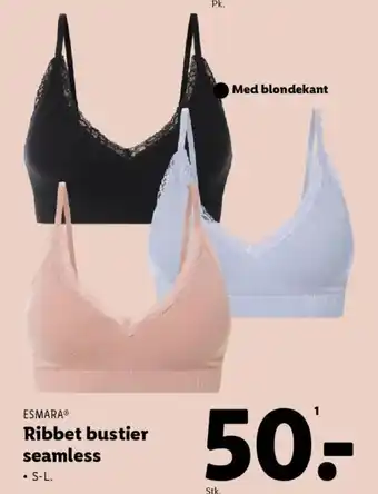 Lidl ESMARA® Ribbet bustier seamless tilbud