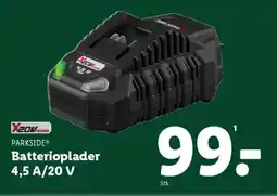 Lidl PARKSIDE® Batterioplader 4,5 A/20 V tilbud