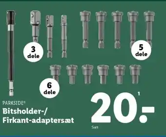 Lidl PARKSIDE® Bitsholder-/ Firkant-adaptersæt tilbud