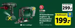 Lidl PARKSIDE® 3i1 batteridreven slagbore- og skruemaskine/ Pendulstiksav 20 V tilbud