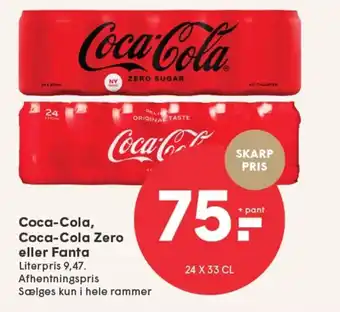 SPAR COCA-COLA, COCA-COLA Zero eller FANTA tilbud