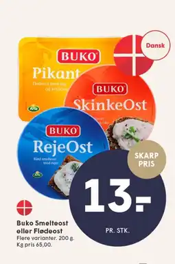 SPAR BUKO Smelteost eller Flødeost tilbud