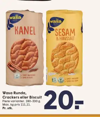 SPAR WASA Runda, Crackers eller Biscuit tilbud