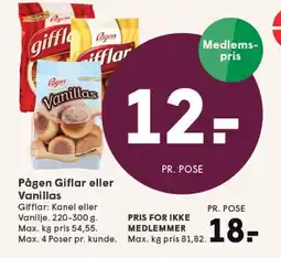 SPAR Pågen Giflar eller Vanillas tilbud