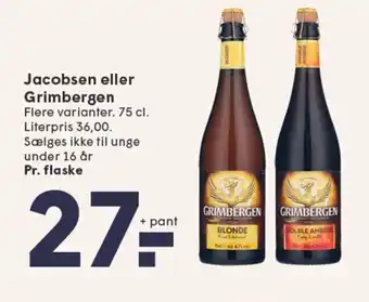 SPAR Jacobsen eller Grimbergen tilbud