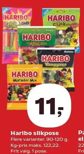 SuperBrugsen Haribo slikpose tilbud