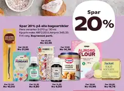 SuperBrugsen Spar 20% på alle bageartikler tilbud