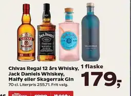 SuperBrugsen Chivas Regal 12 års Whisky, Jack Daniels Whiskey, Malfy eller Skagerrak Gin tilbud