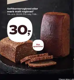 SuperBrugsen Softkernerugbrød eller mørk malt rugbrød tilbud