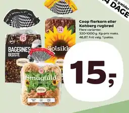 SuperBrugsen Coop flerkorn eller Kohberg rugbrød tilbud