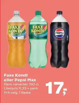 SuperBrugsen Faxe Kondi eller Pepsi Max tilbud