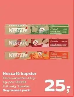 SuperBrugsen Nescafé kapsler tilbud