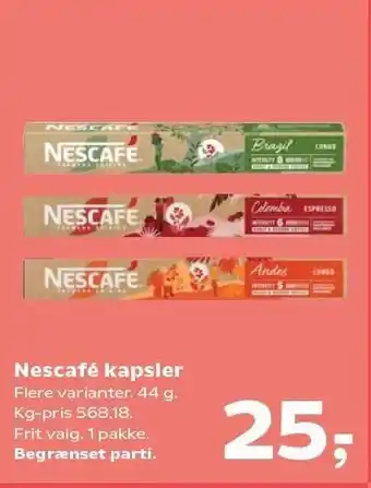 SuperBrugsen Nescafé kapsler tilbud