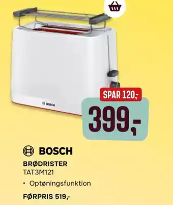 Skousen BOSCH Brødrister TAT3M121 tilbud