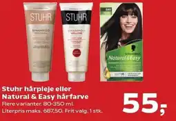 SuperBrugsen Stuhr hårpleje eller Natural & Easy hårfarve tilbud