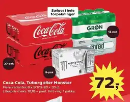 SuperBrugsen Coca-Cola, Tuborg eller Monster tilbud