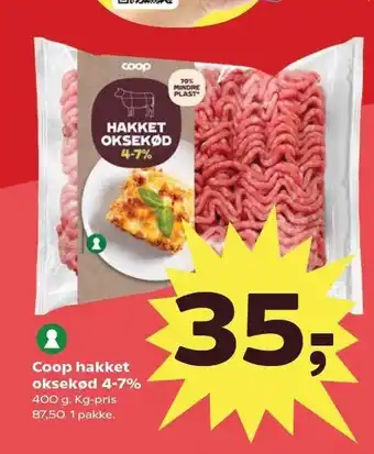 SuperBrugsen Coop hakket oksekød 4-7% tilbud